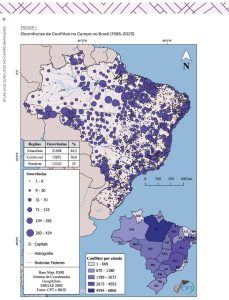 Occurrence of the land conflict in Brazil - Atlas of Conflicts in the Brazilian Countryside © Comissão Pastoral da Terra