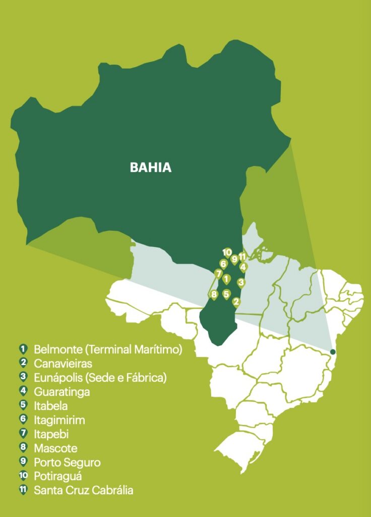 Areas impactadas pela Veracel - @ Veracel